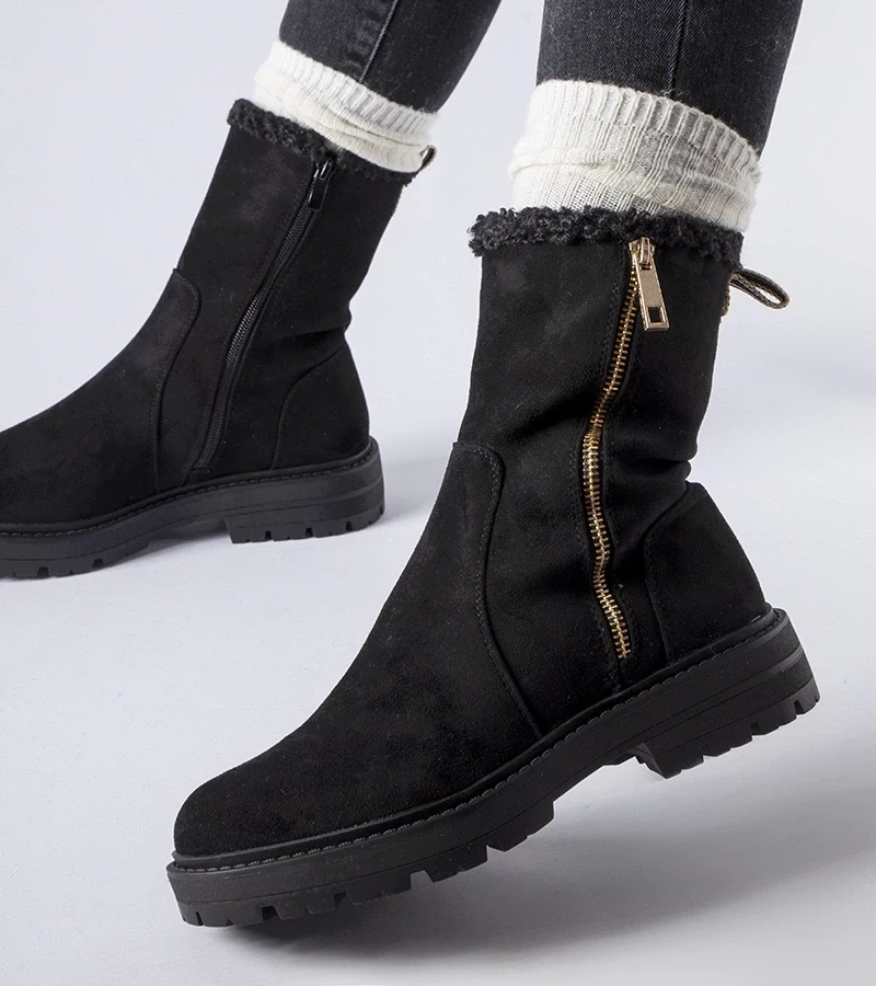 Gemre Bocanci negri căptușiți cu fermoar Sunnyslope