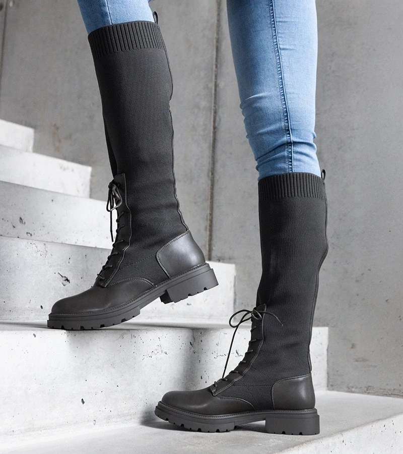 D/CEO Black insulated boots Castro