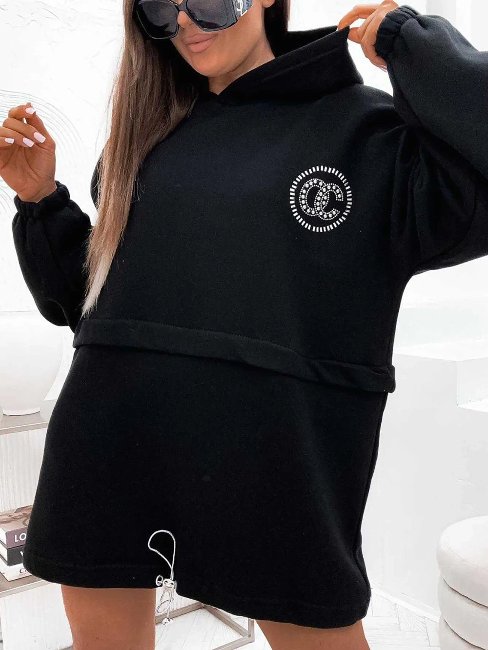 Resti Women's cotton mini dress in sweatshirt style