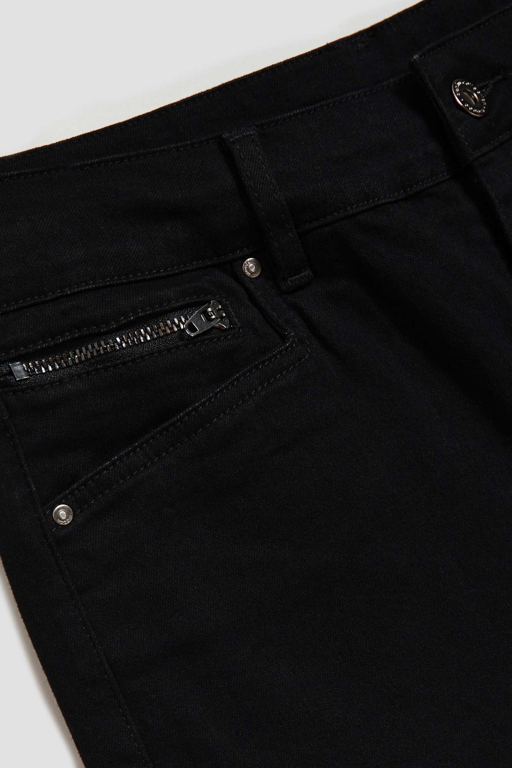 Marisse Mid-Rise Skinny Jeans Black