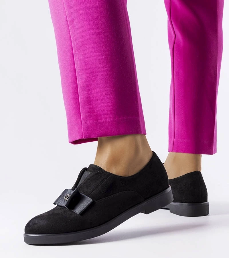 Gemre Pantofi negri Slip-on Mutton Half