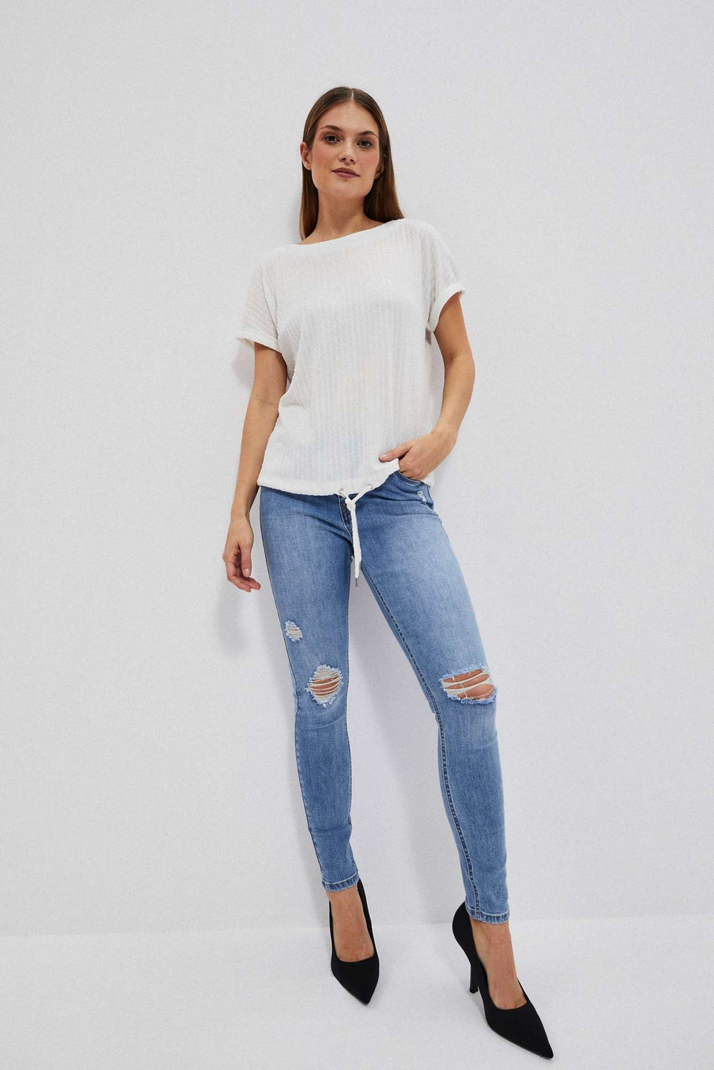 WOMEN'S T-SHIRT L-TS-4024 WHITE