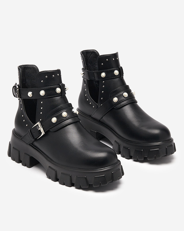 Resti Black women&#039;s boots on a solid sole Itreff- Footwear