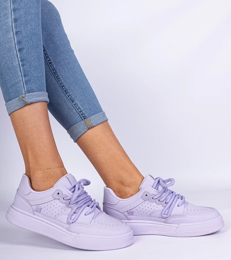 Gemre Adidași sportivi de damă mov din piele ecologică Asphodel