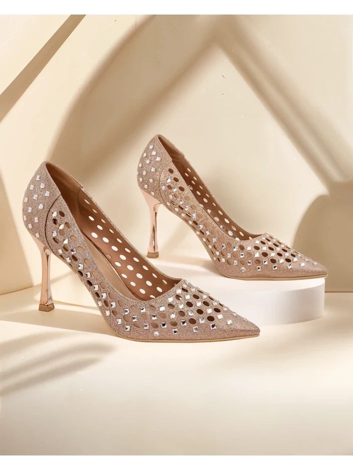 Resti Women's perforated high-heeled shoes Ecatte