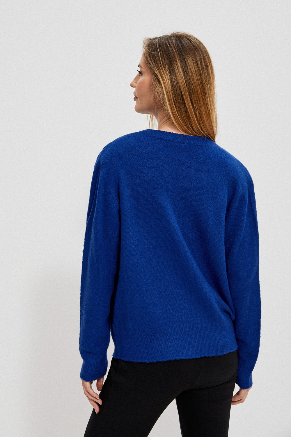 Pulover simplu - albastru închis