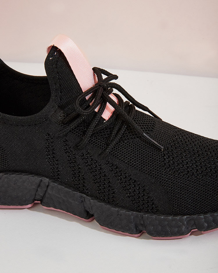 Resti Black and pink women&#039;s sports shoes Bommgi - Footwear