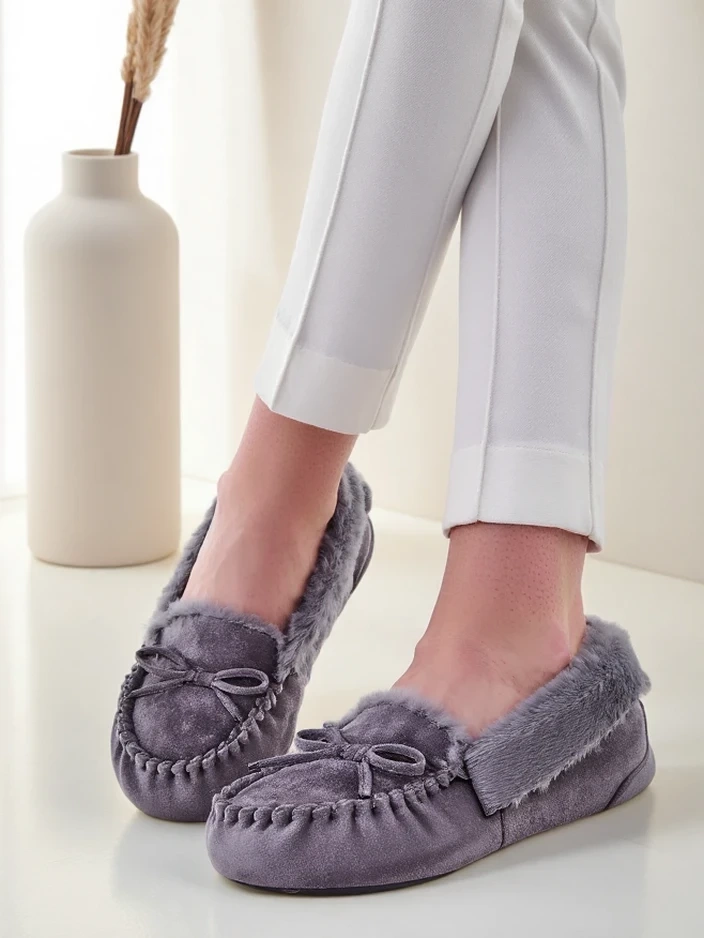 Resti Womens moccasins with fur Ahtikes
