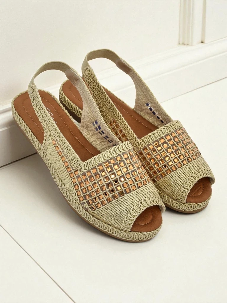 Resti Women's espadrille sandals with rhinestones Belle Sparkle