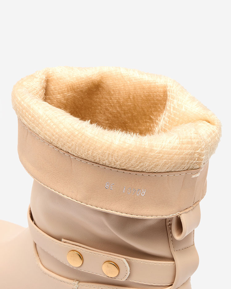Resti Women&#039;s slip-on ankle boots with camel Mekira insulation - Footwear