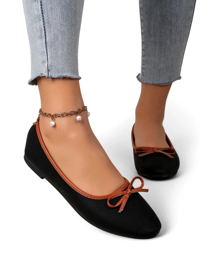 Resti Women&#039;s ballet flats with glitter and a bow Aramie