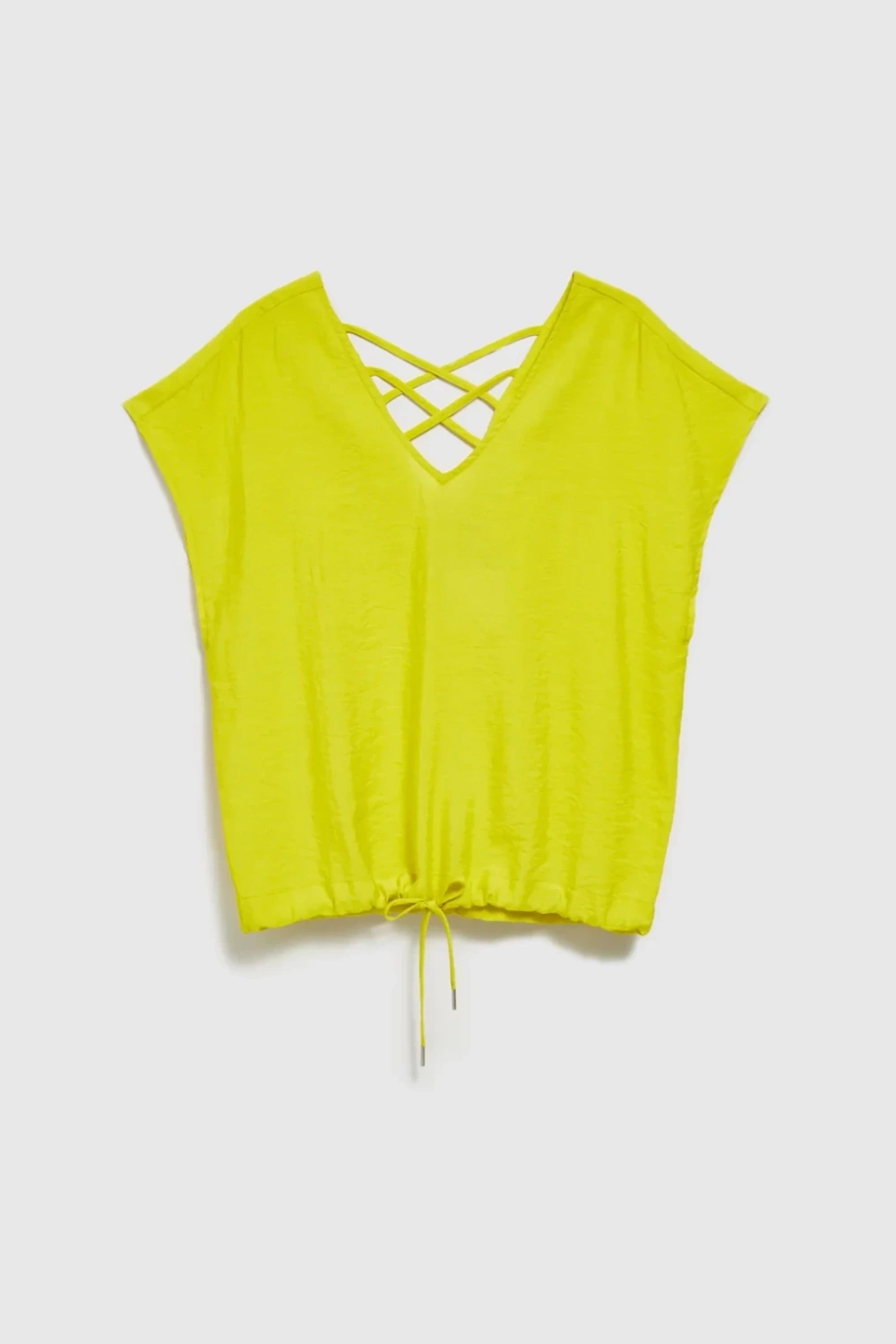 Women's blouse with waist tie MOODO - green