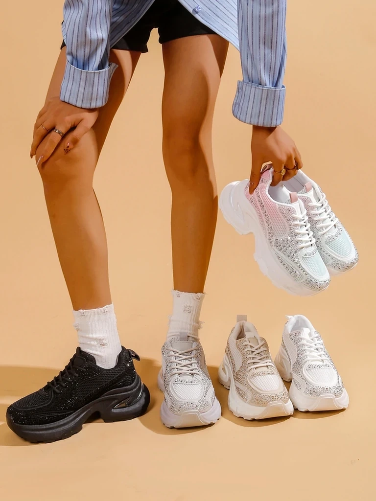 Resti Women's Sports Sneakers with Rhinestones Bloss