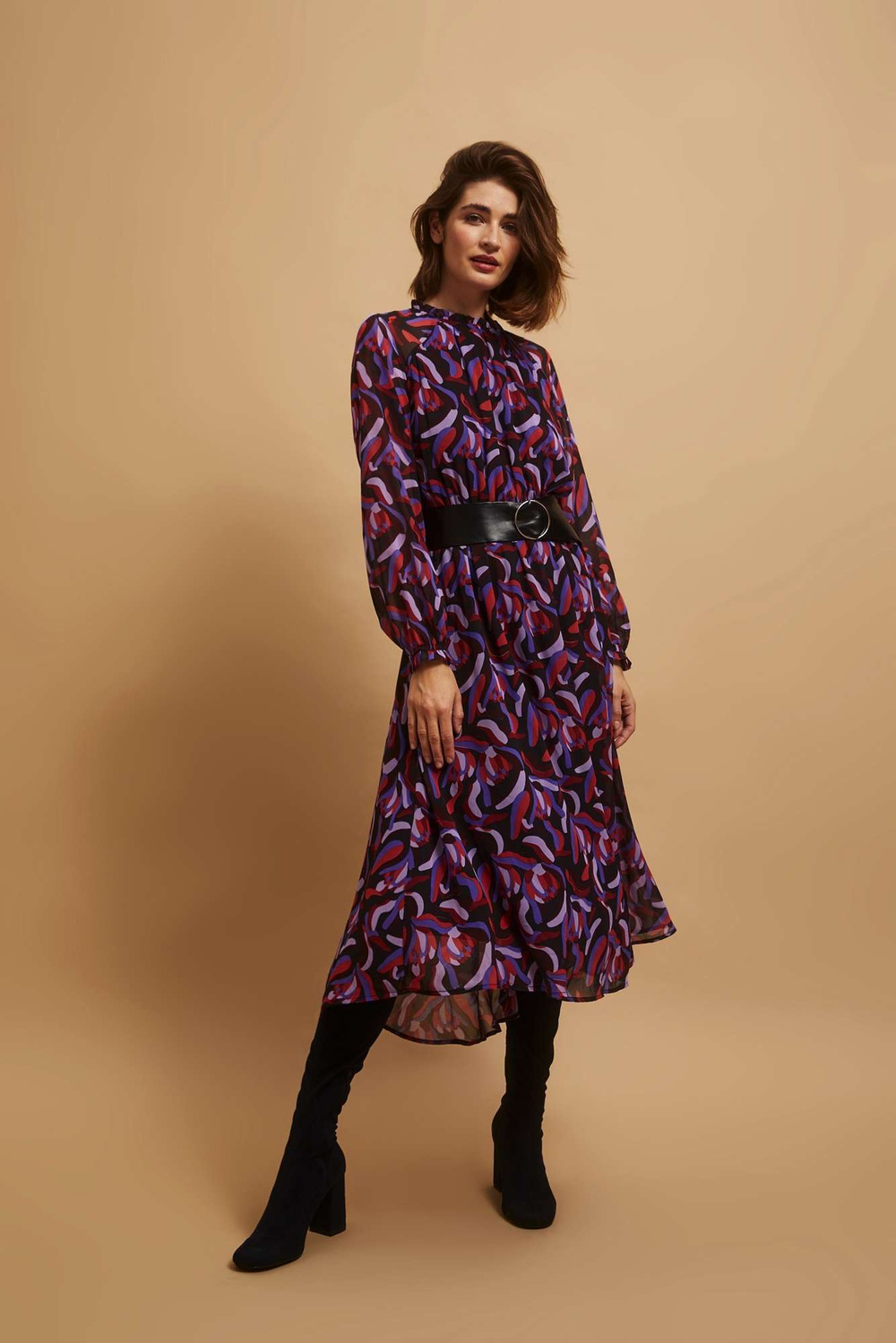 Marisse Midi Dress With A Belt