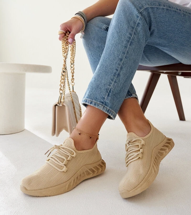 Gemre Sneakersi bej din material Weekley