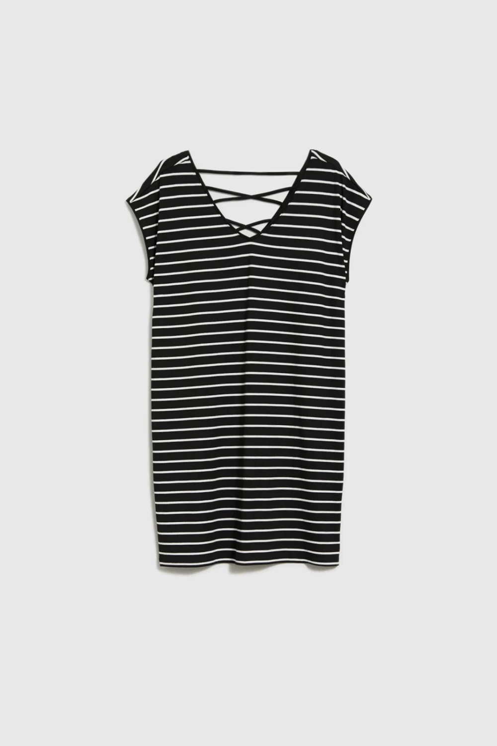 Marisse Black Striped Dress