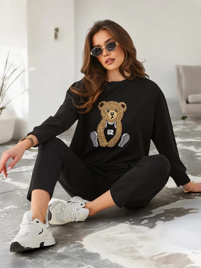 Resti Women's viscose set with a bear