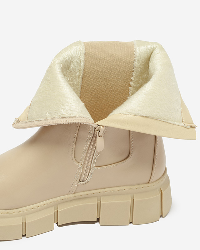 Resti Women&#039;s platform boots in beige Couell- Footwear