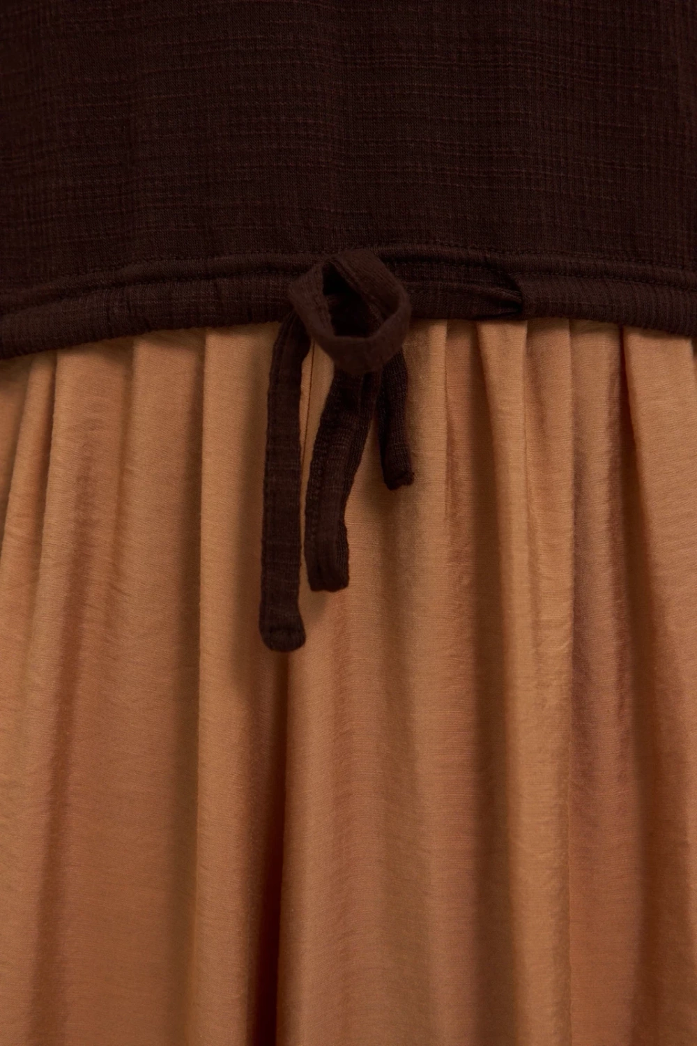 Marisse Brown V-Neck Blouse