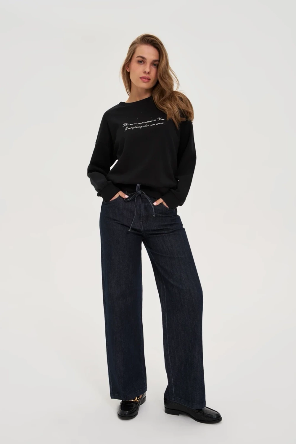 Marisse WOMEN'S SWEATSHIRT Z-BL-4805 BLACK