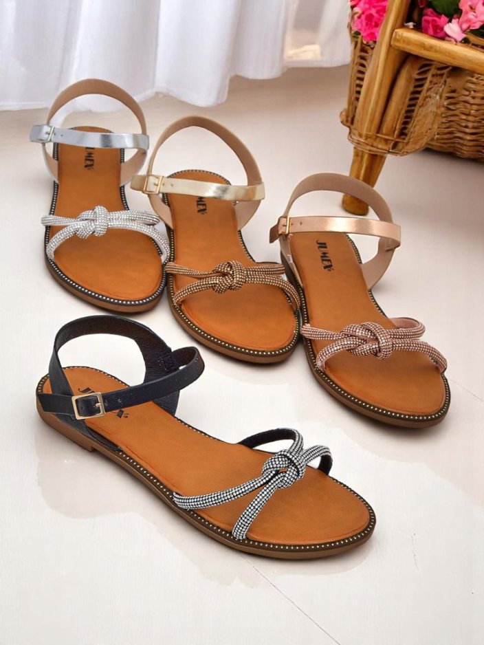 Resti Women&#039;s Sandals with Decorative Rhinestones Bella Shine