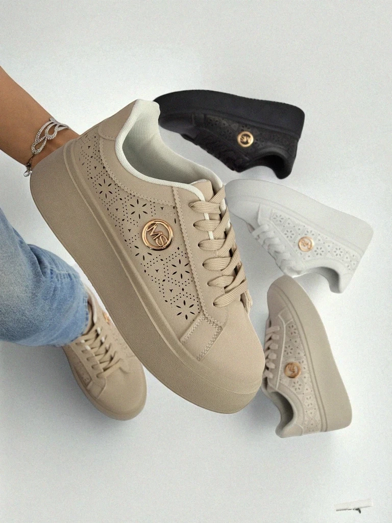 Resti Women&#039;s platform sneakers Callista ecru eco-leather
