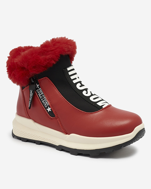 Resti Red women's insulated boots with fur Scherr- Footwear