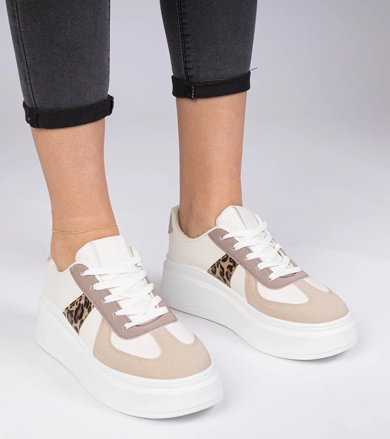 Gemre Adidași maro pe platformă Mishel