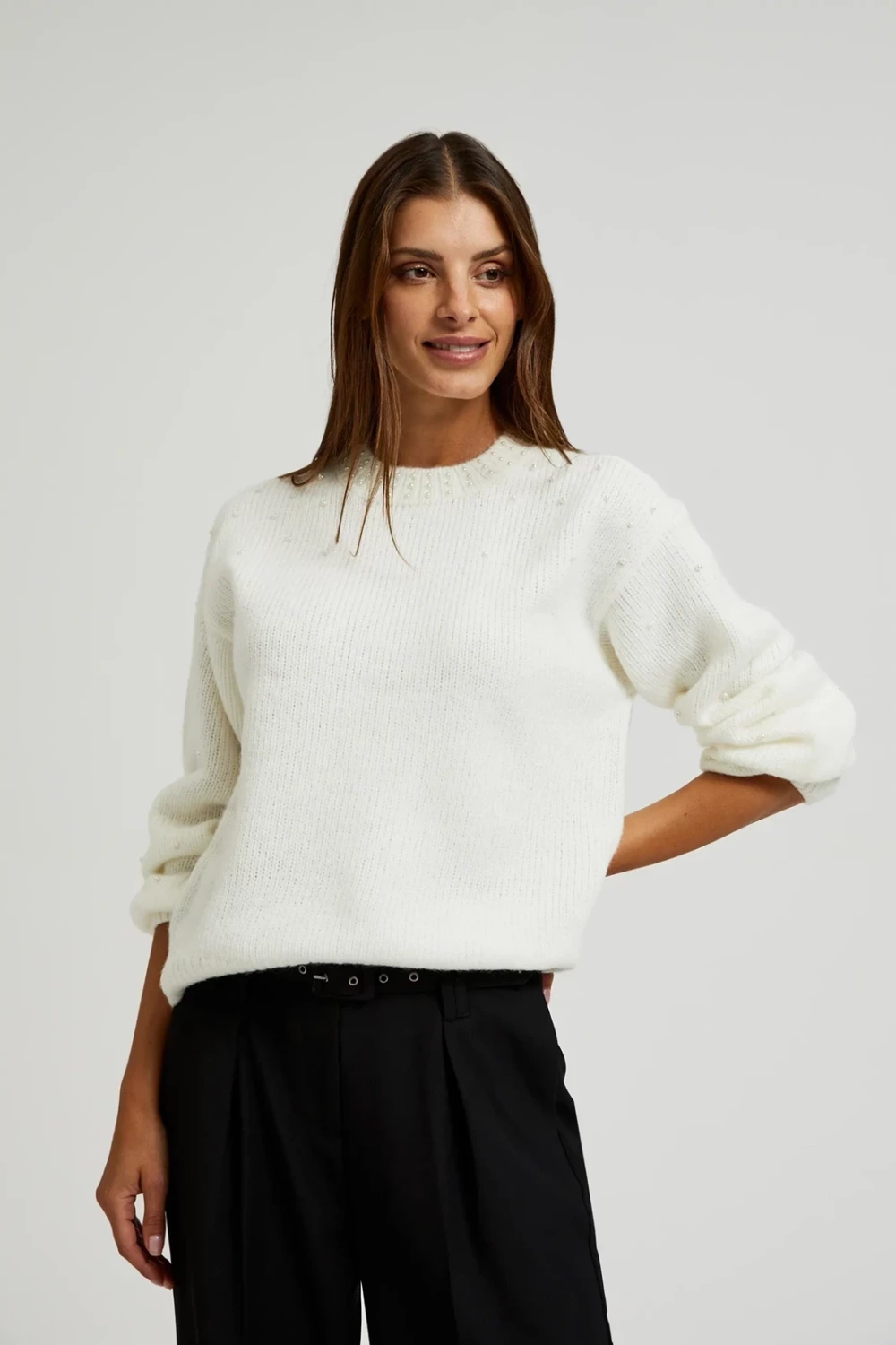 Marisse Women&#039;s Sweater Z-Sw-4570 Off White