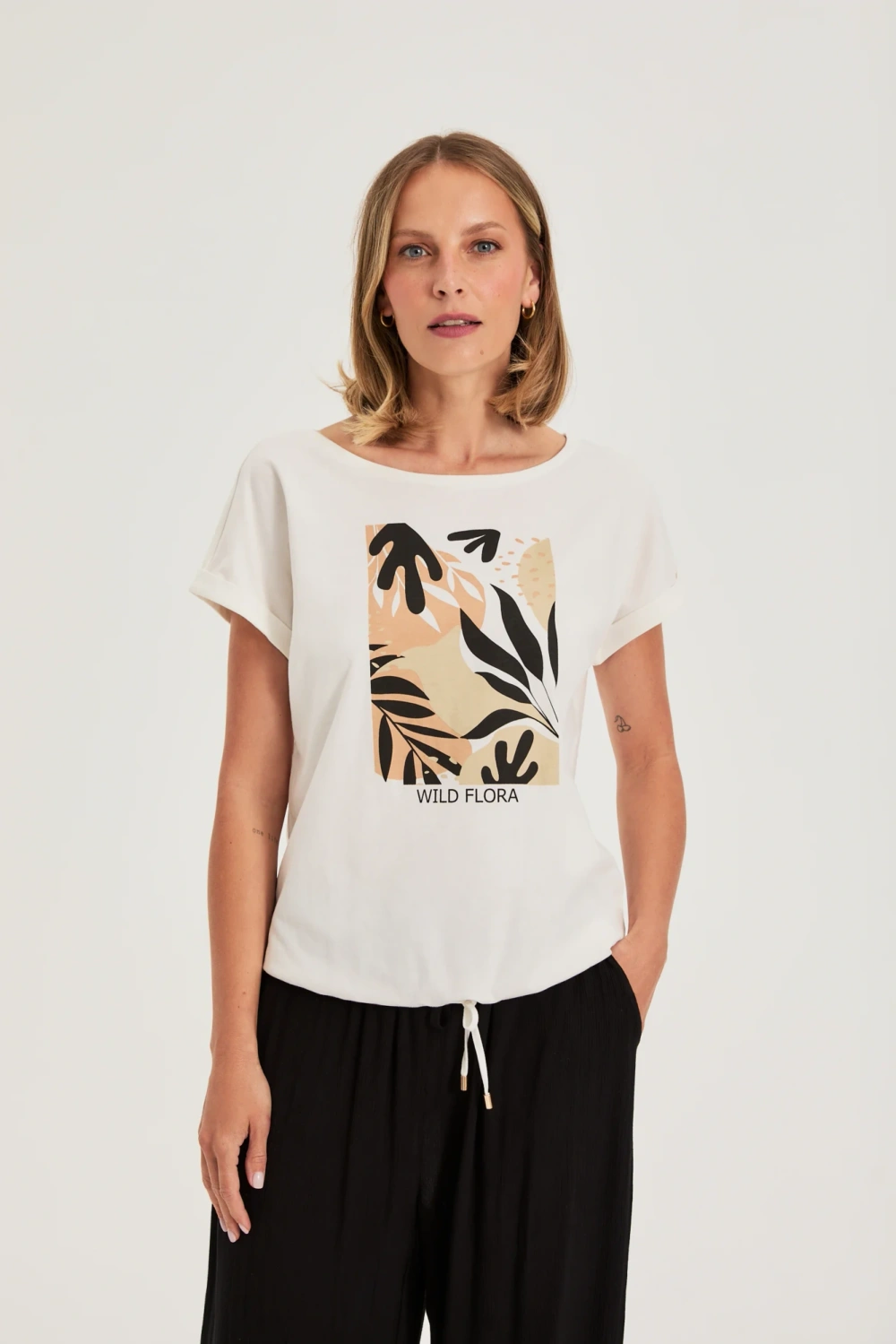 Ženska majica Marisse, barva Off White