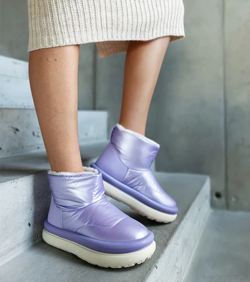 marka niezdefiniowana Purple warm platform snow boots from Cores