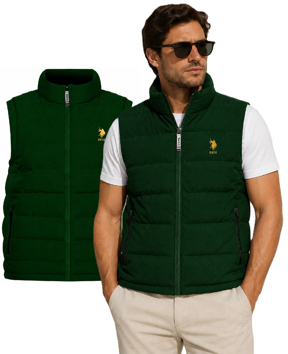 US Polo Assn. - Мъжки елек тъмнозелен