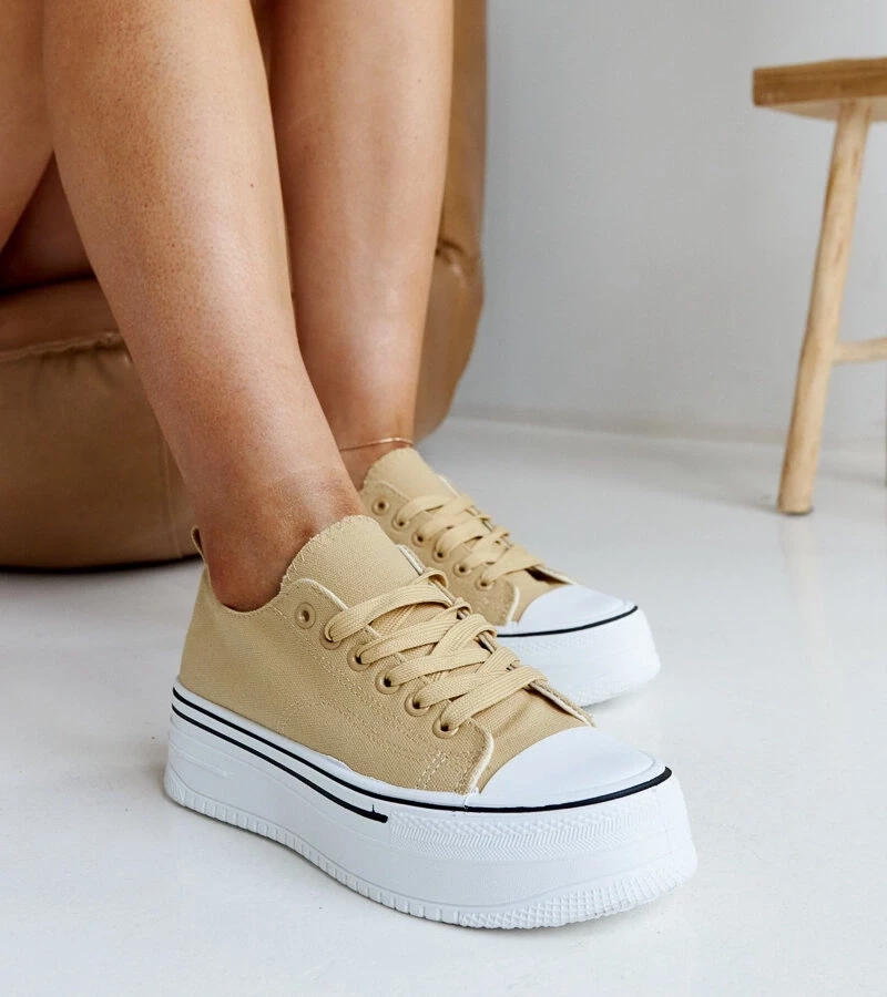 Gemre Adidași bej închis pe talpă groasă Bahira