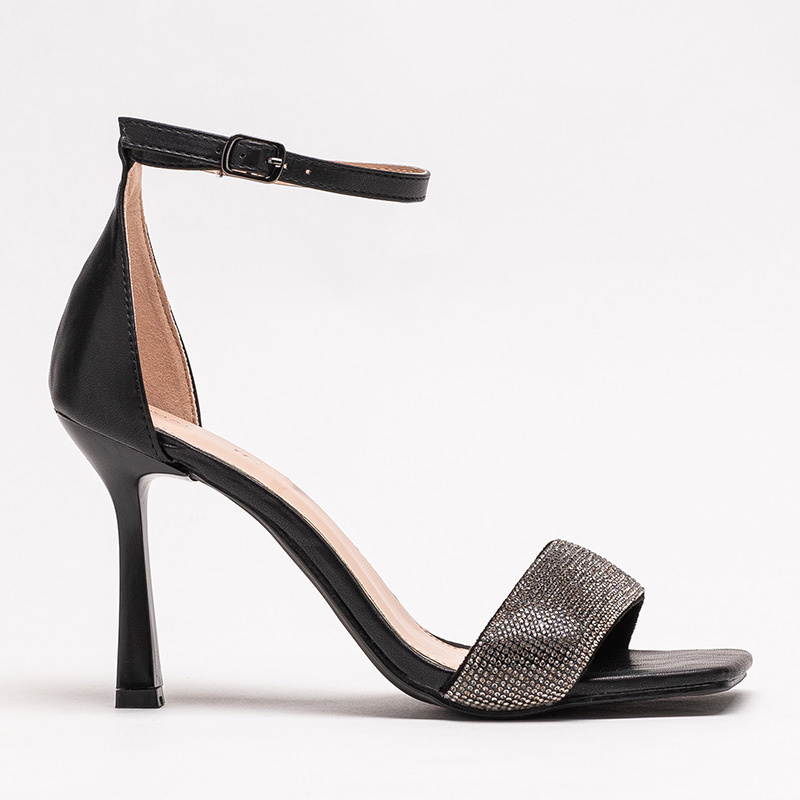 Resti Black women's sandals on a high heel Enedi - Footwear