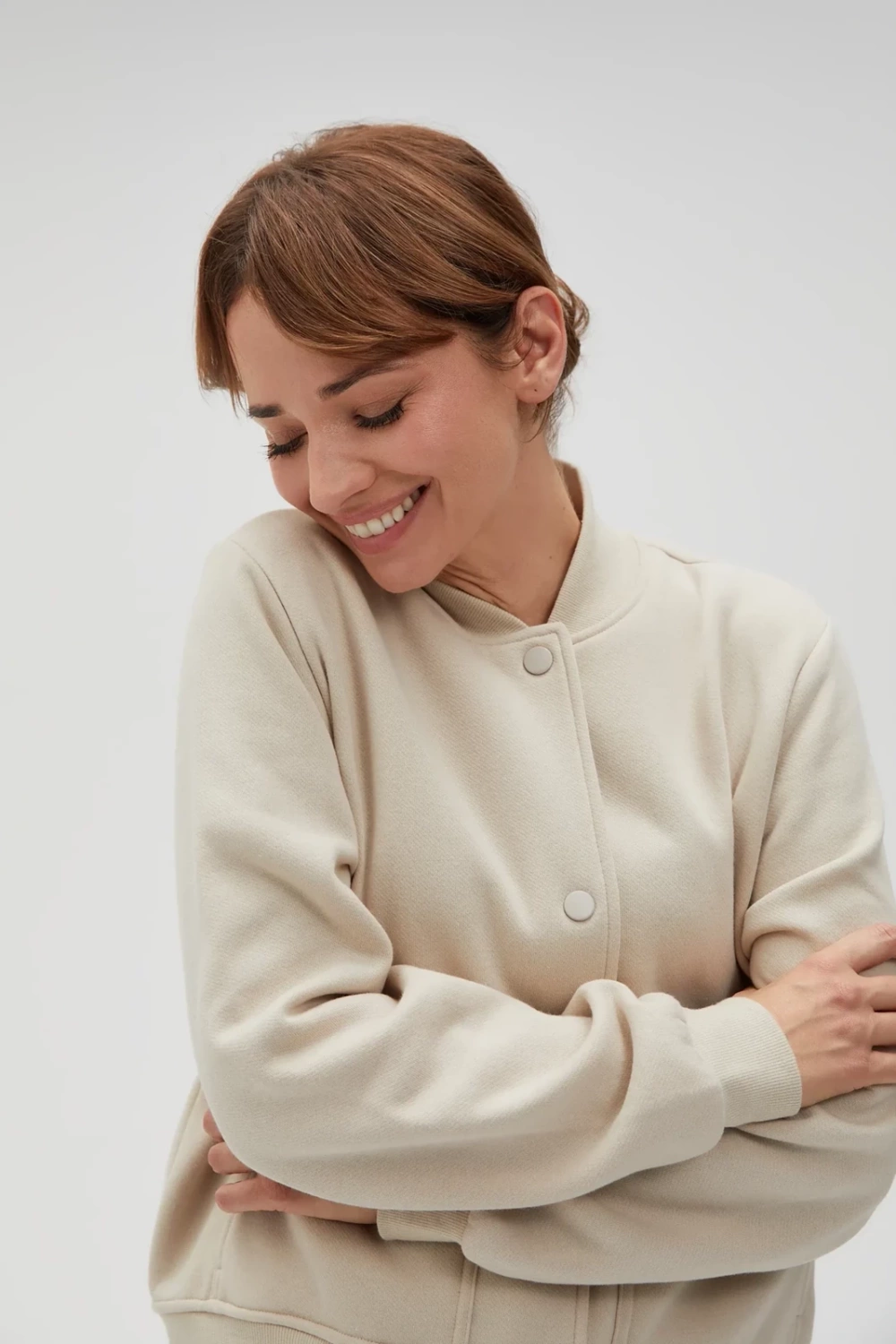 Marisse Women&#039;s Sweatshirt L-Bl-4610 L.Beige