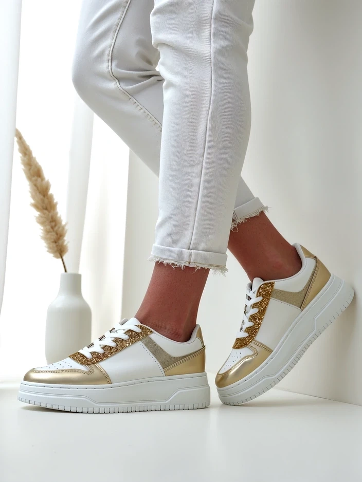 Resti Women's Sneakers with Glitter Qisofi