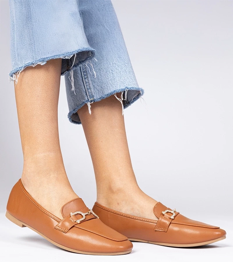 Gemre Pantofi eleganți maro cu zirconii Banzao