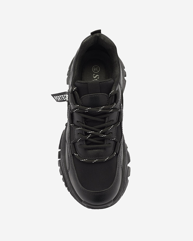 Resti Black women's sneaker sports shoes Evilpo- Footwear