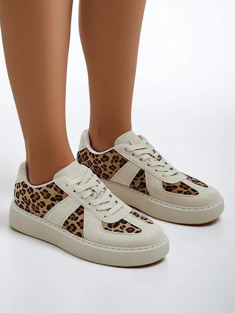 Resti Women's sporty sneakers with a leopard print Big Cat