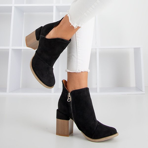 Resti Black womens stiletto boots with cutouts Cintura - Footwear