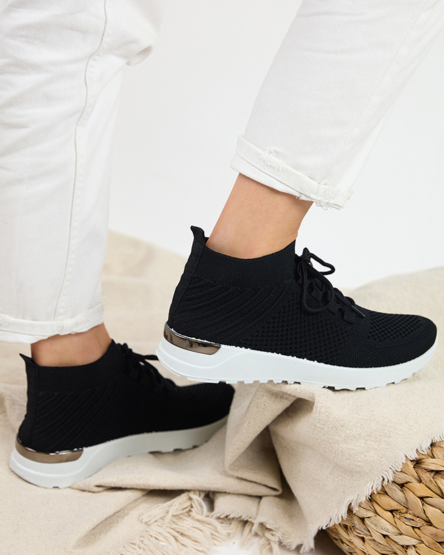 Resti Bamggy Women&#039;s Black Fabric Sports Shoes - Footwear