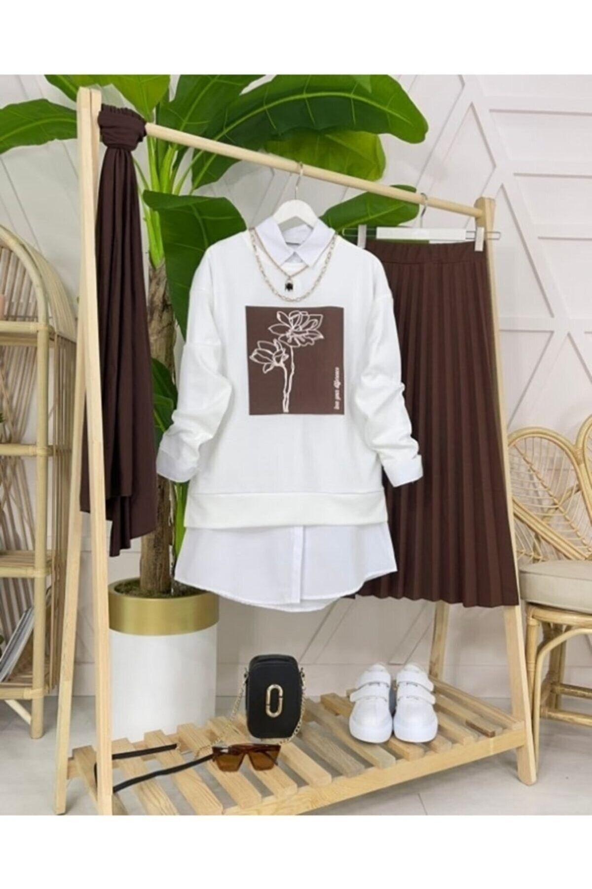 HAKKE Pleated Skirt Suit