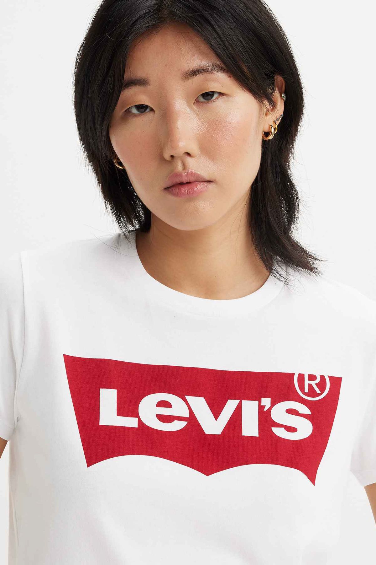 Tricou alb cu print pentru femei - Levi's®