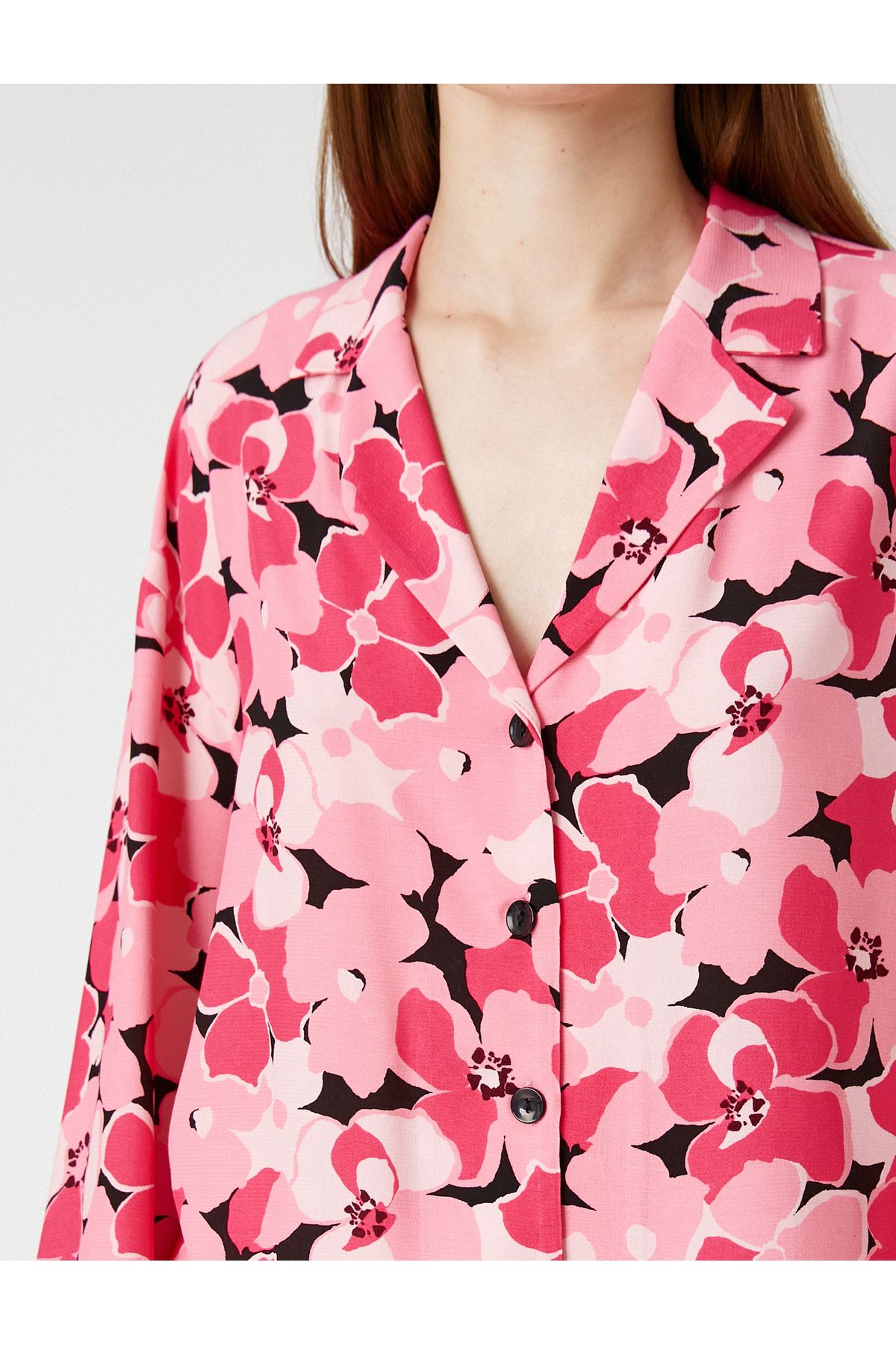 Koton Floral Shirt Relax Fit Long Sleeve