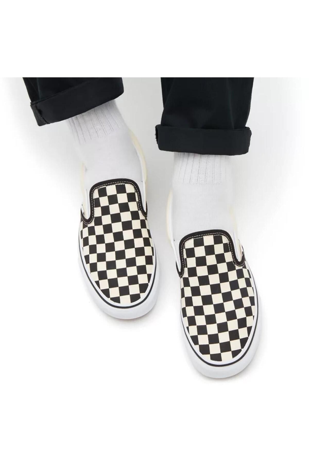 Shoes Vans Ua Classic Slip-On Blk Whtchckerbo