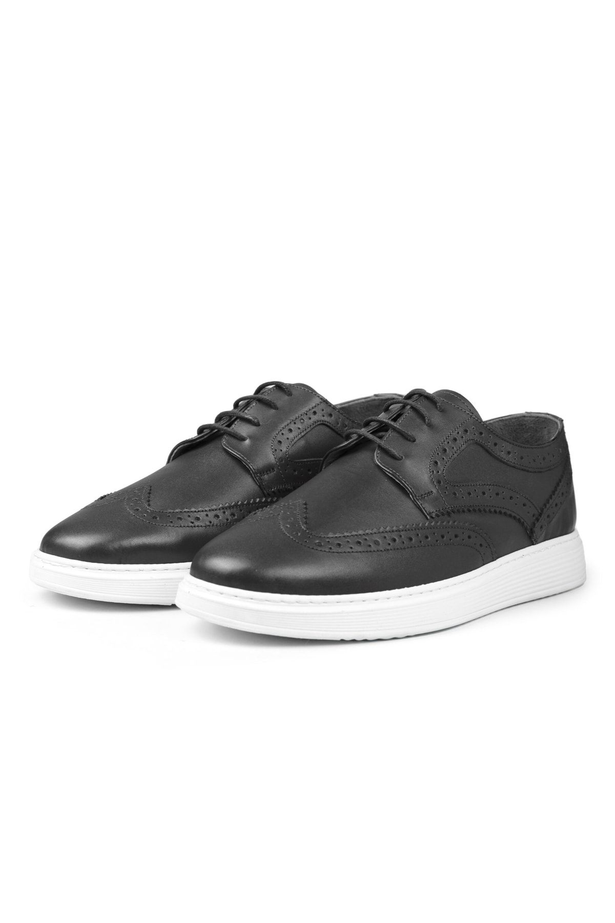 Ducavelli Night Genuine Leather Men&#039;s Casual Shoes, Summer Shoes, Lightweight Shoes, Lace-Up Leather Shoes.