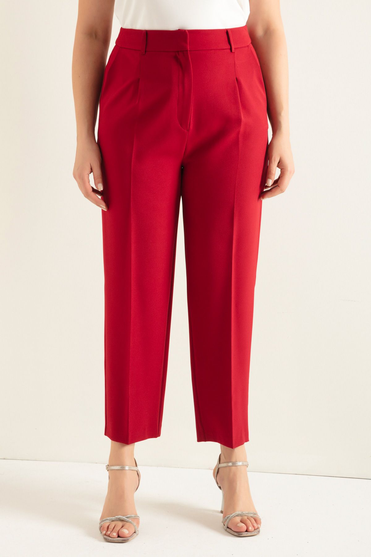 Lafaba dámske bordové nohavice plus size