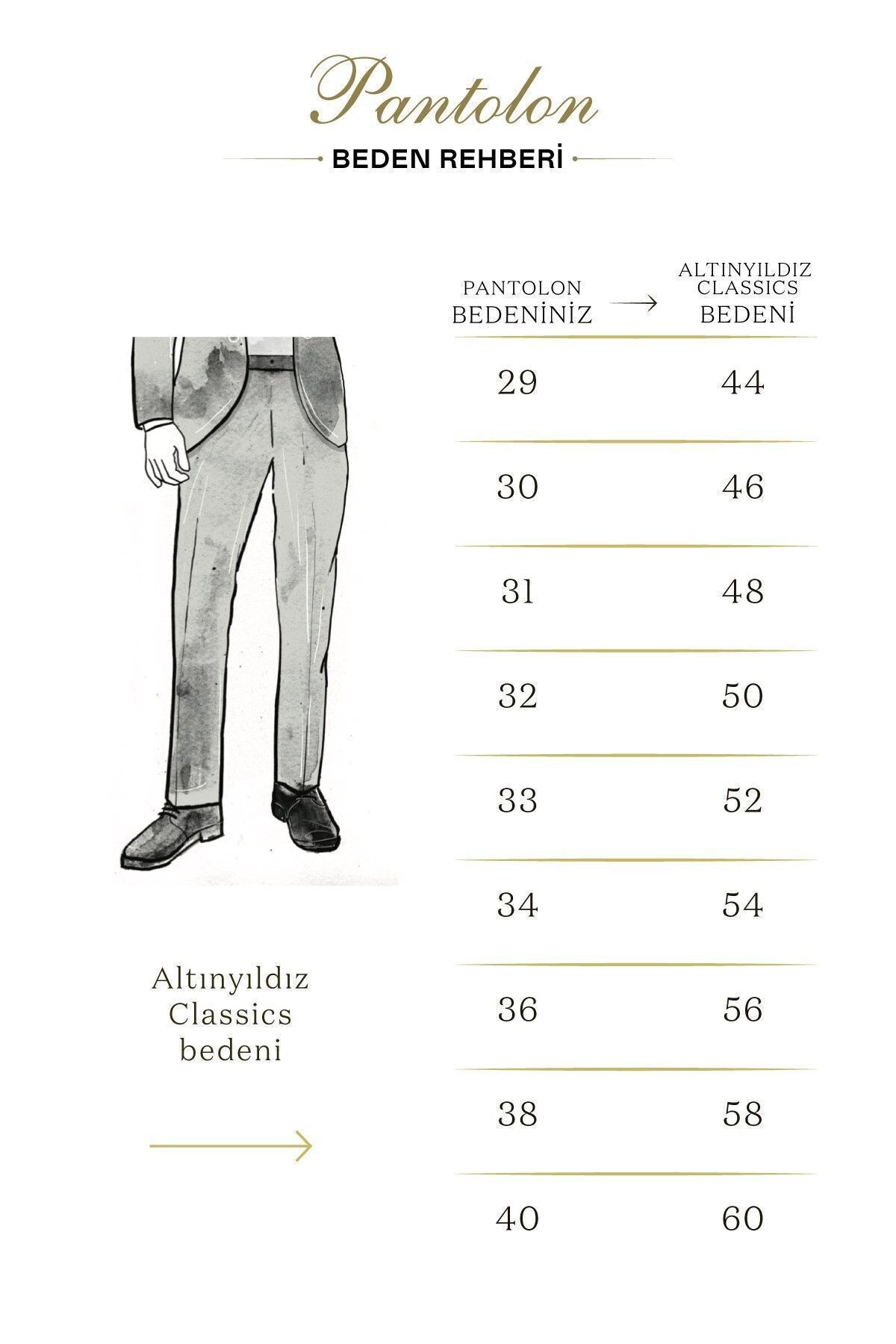 AC&Co / Altınyıldız Classics Men's Navy Blue Canvas Slim Fit Slim Fit Side Pocket Flexible Chino Trousers