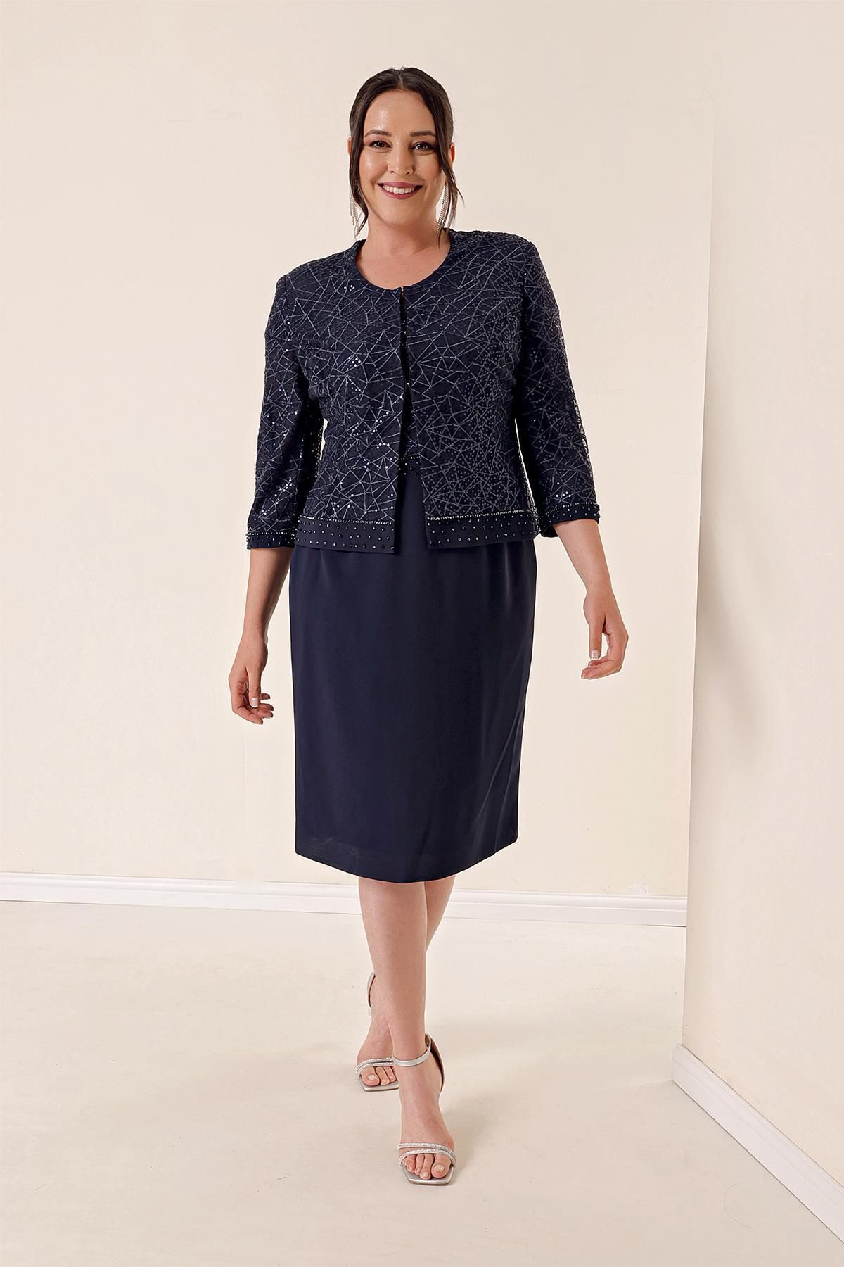 By Saygı Imported Crepe Griter Dress Jacket B.b. Suit