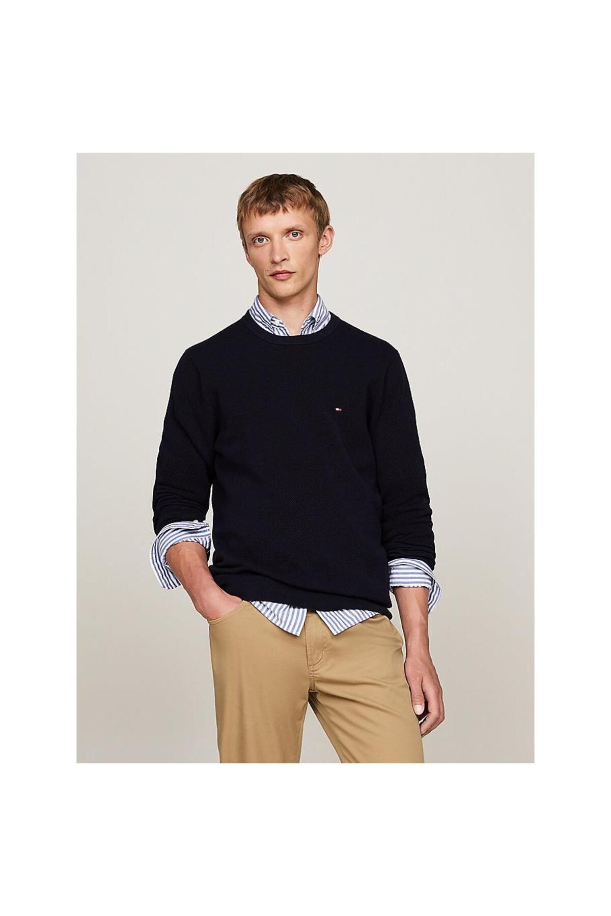 Мъжки син пуловер Tommy Hilfiger